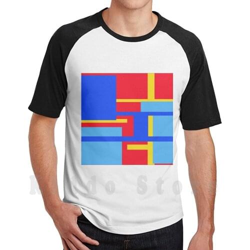 Blues , Yellow And Red T Shirt Men Cotton Cotton S-6Xl Colorful Abstract Art By Samantha Samie831 Samantha Perez