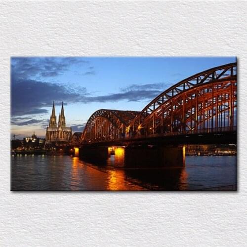 Quality canvas Print painting a travel place of koln dom beautiful art craft as a surprise gift for family free shipping