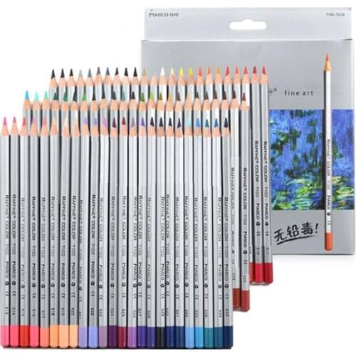 MARCO 7100 Prismacolor Wood Colored Pencils 72 Oil Carton Box Professional Drawing Pencils Sketch Art for School Supplies