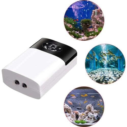 Dual-Purpose Oxygen Pump Practical USB Charging Portable Exhaust Air Stone Ultra Silent Air Compressor for Fish Tank Aquarium