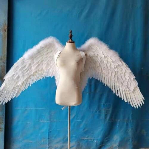 White Feather wings Costume kids angel wings Black adults wings for stage performance prop
