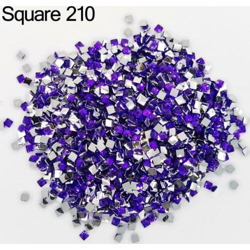 Ascher Crystal Square Drills For DIY Diamond Painting Cross Stitch Embroidery Rhinestones Colorful Mosaic Stone Painting-Square