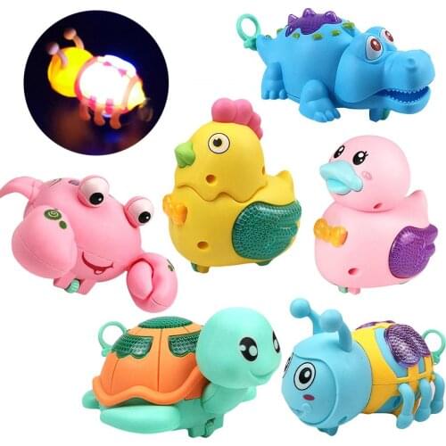 Cute Chick Clockwork Animal Pull Strings LED Lighting Model Baby Funny Kids Development Toy for Children Boys