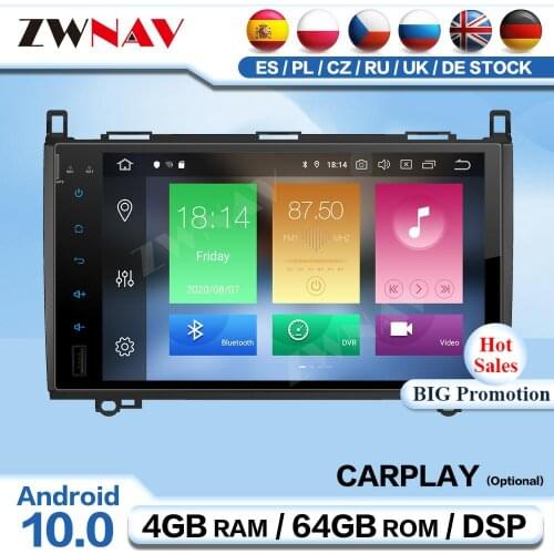 Carplay 2 Din Android Multimedia For Mercedes Benz Sprinte B200 Vito Viano W469 Radio Receiver Audio Stereo Player GPS Head Unit