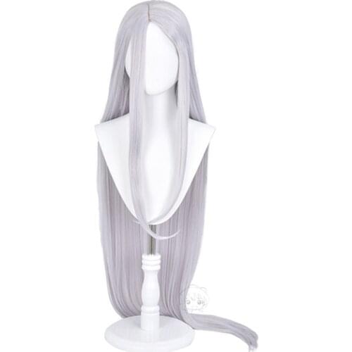 80cm Anime My Hero Academia Wig Mirko Miruk Cosplay Wigs Playing Long Silver Grey Hair Hair Halloween 1:1 Wigs Cap