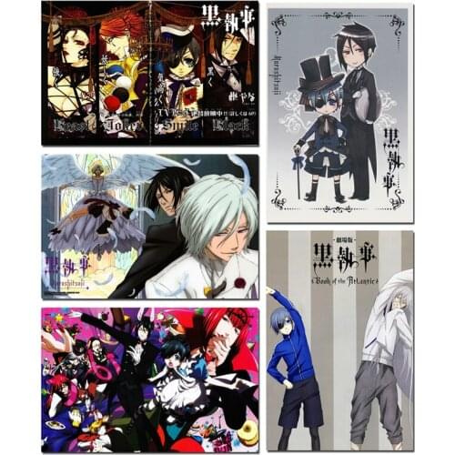 Black Butler Japanese Anime Poster Art Prints Silk Canvas Wallpaper Decorative Wall Picture For Living Room-006