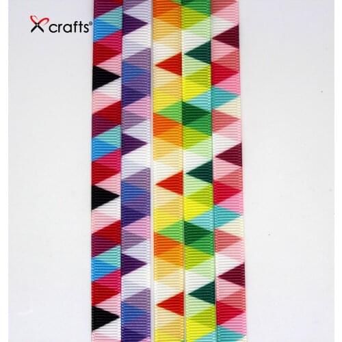 PPCrafts 3/8" 10MM Grosgrain Ribbon Printed Triangle For DIY Hairbow Crafts Decoration 100yds/roll Free shipping