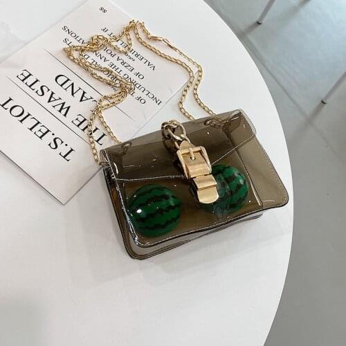 PVC Transparent Womens Bag New Trend Jelly Shoulder Bag Fashion Texture Cover Type Crossbody Bags for Women 2021 Luxury Handbag