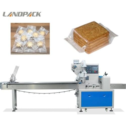 New type cookie packaging machine Biscuits flow wrap machine