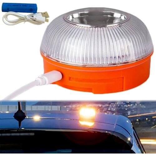 V16 LED Emergency Light Magnetic Automatic Rechargeable DGT Approved Car Emergency Beacon Help Flash Roadside Traffic Strobe