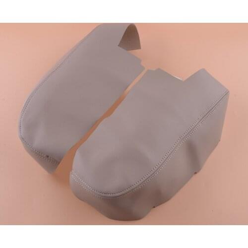 1Pair Car Front Door Panel Armrest Cover Skin Beige Synthetic Leather Fit For Honda Ridgeline 2006 2007 2008 2009 2010-2014