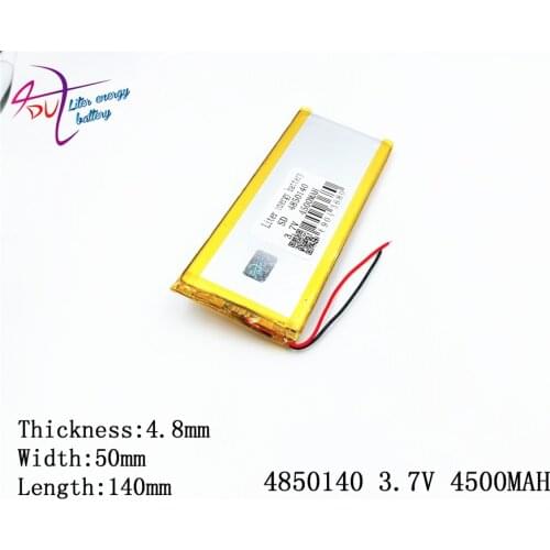 1pcs [SD] 3.7V,4500mAH,[4850140] 5050140 Polymer lithium ion / Li-ion battery for TOY,POWER BANK,GPS,mp3,mp4,cell phone,speaker
