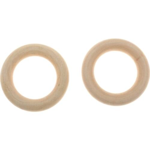 10x 5.5cm Natural Wooden Loop Ring Material For DIY Jewelry Findings