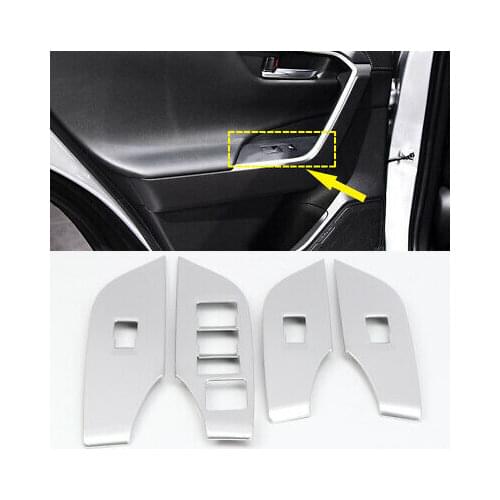 ABS Matte Inner Door Cover Armrest Cover Trim 4pcs For Toyota RAV4 2019 - 2020