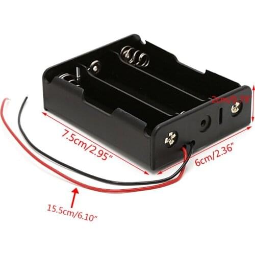 5 Pcs 4x18650 Rechargeable Battery 3.7V Clip Holder Box Case With Wire Lead