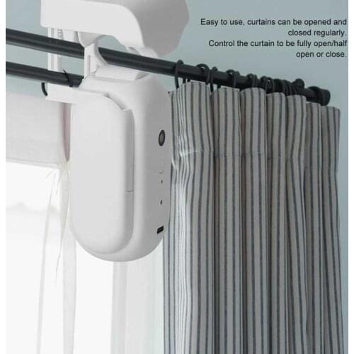Automatic Curtain Driver Wireless Curtain Opener Free Track Installation Smart Curtain Robot for Home Bedroom 5V