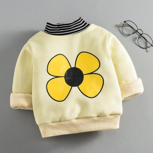 Kids Girls Sweaters Tops Fall Winter Baby Girls Clothes Fresh A Little Red Flower Toddler Childrens Long Sleeve Pullover Top