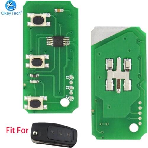 OkeyTech 433MHz Circuit Electronic Board For Ford Fusion Focus 2 3 Mondeo Fiesta C Max S Max Galaxy KA Transponder Folding Key