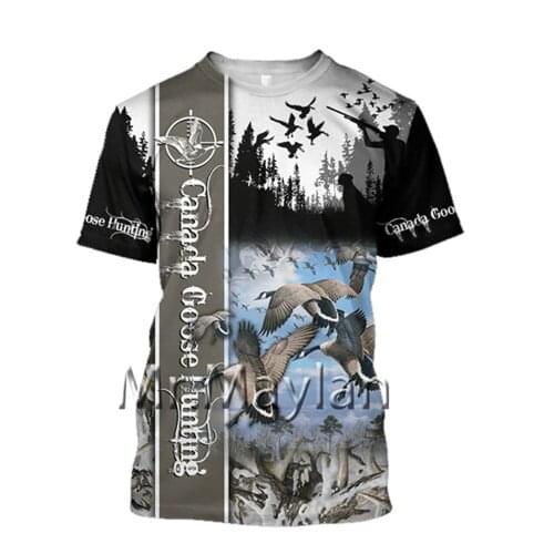 Goose Hunting Camo 3D print summer mens T shirt Fashion T-shirt Casual Tee shirt/Streetwear Men clothes 2021 Oversized 5XL ZA73