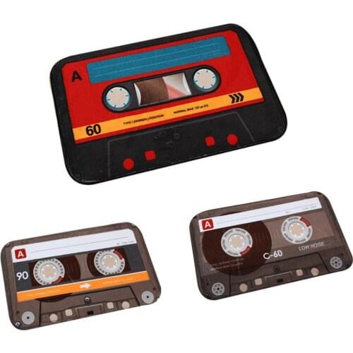 40 x 60cm Retro Creative Cassette Doormat Bedroom Bathroom Living Room Bathroom Entrance Welcome Mats Carpet