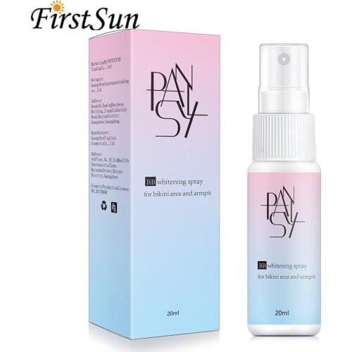 Summer 20ml BB Skin Whitening Spray for Bikini Area and Armpit Intim Skin Lightening Cream for Dark Skin Whitening Body Lotion