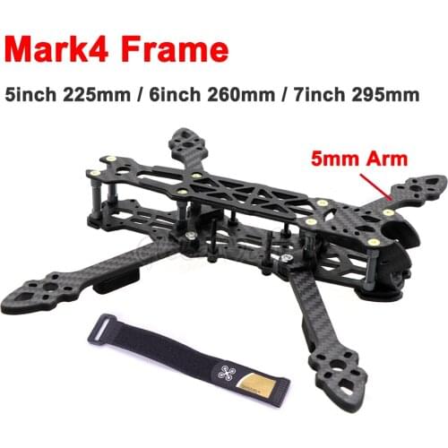 Mark4 Mark 5inch 225mm / 6inch 260mm / 7inch 295mm with 5mm Arm FPV Racing RC Drone Quadcopter Freestyle Frame For Rooster 230mm