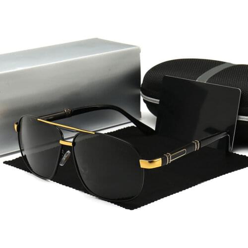 2021 mens polarized sunglasses retro universal sunglasses suitable for driving cars, metal anti-ultraviolet fishing sunglasses