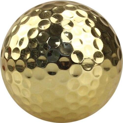 Dia 42.7mm Plated Golf Ball Fancy Match Opening Goal Best Gift Durable Construction For Sporting Events