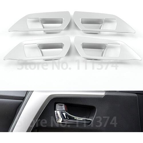 Chrome Interior Door Bowl Cover For Toyota RAV4 2014 2015 2016 2017 2018 ABS Side Door Trim Decoration Accessories 4 Pcs / Set