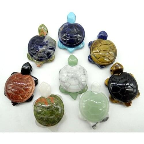 Natural stone Quartz crystal Turquoises tiger eye aventurine tortoise pendant for diy Jewelry making necklace Accessories1pcs