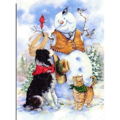 New 3D Diamond Embroidery Dog cat picture of Rhinestones Mosaic 5D DIY Diamond Painting Full square /Round Decor crafts FG1206