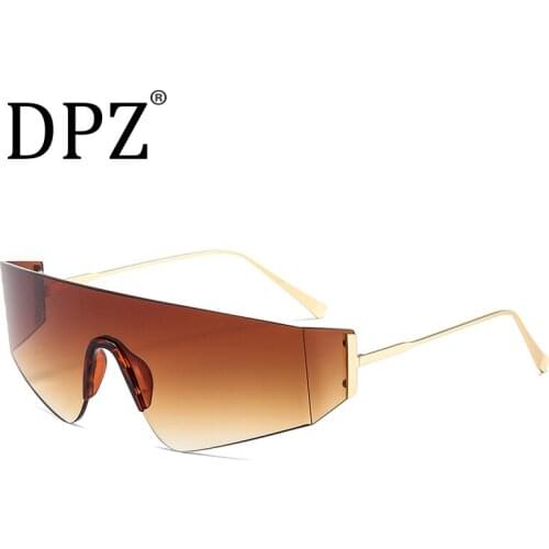 New brand classic metal mens one-piece sports sunglasses women fashion trend driving big frame sunglasses UV400 Oculos De Sol