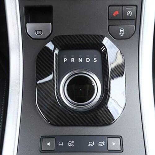 Car Gear Shift Frame Cover Trim Carbon Fiber for Land Rover Range Rover Evoque 2012-2017 Accessories