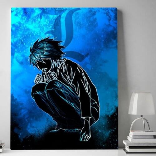 Death Note L Poster Canvas Wall Art Decoration prints for living Kid Children room Home bedroom decor Painting Decorative
