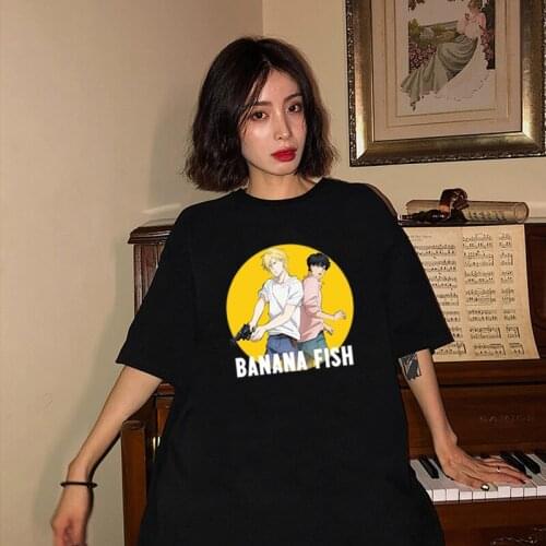 Japanese Gothic Casual Loose Oversized t-shirt Cool Anime Cartoon Print Streetwear Men’s and Women’s Universal Short Sleeve Tops