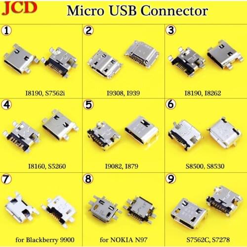 JCD micro usb jack connector socket charging Port 5pin 7pin 11pin for Samsung I9300 for Huawei for NOKIA N97 for BlackBerry 9800