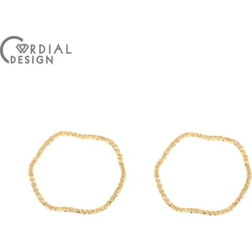 Cordial Design 100Pcs 12*12MM Jewelry Accessories/Connectors/Genuine Gold Plating/DIY/Hand Made/Earring Findings & Components