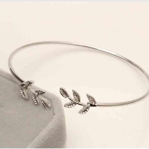 High quality charm suitable for opening adjustable bracelet female bracelet simple leaf decoration bracelet gift