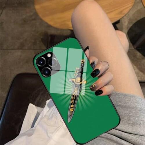 Dragon Dagger Phone Case Glass Phone Case For iphone 12 11 Pro Max XS XR X 8 7 Plus SE2 Case
