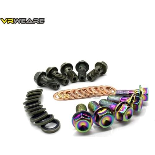 Stainless Motorcycle Brake Caliper banjo bolt Oil Drain Screw M10x1.25mm M10x1mm For Brake hose Caliper Master Cylinder