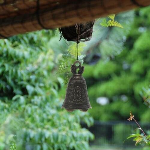 Good Luck Chinese Dragon Bell Retro Praying Safe Guardian Iron Wind Chime Making Antique Bells Hanging Decoration Fashion Gift