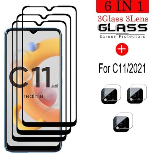 Tempered Glass For Realme C11 Screen Protector Glass For OPPO Realme C11 2021 Camera For Realme C11 2020 C11 2021 Glass