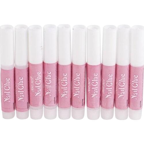10pcs Nail Glue Mini Professional Nail Adhesive for Sticking Fake Nails Rhinestones Nail Tools