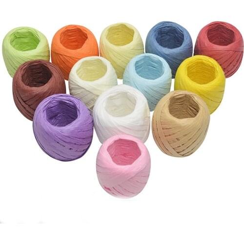 20m/roll Raffia Ribbon Cord For Palm Packaging Gift Box Wrap Wedding Birthday Party Decorations Cinta Raffia Paper Rope