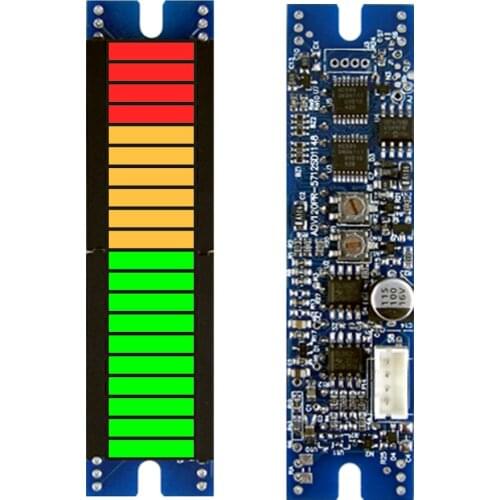 20-segment Tri-color Vu Audio Meter Module Clearance, DC5V Power Supply with Peak Hold Function