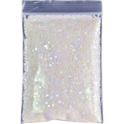 50g (3size )Glitter-collection Glitter -for Chunky Hex Glitter | Iridescent Pastel Neon colour shift chunky Nail glitter(1 bag )