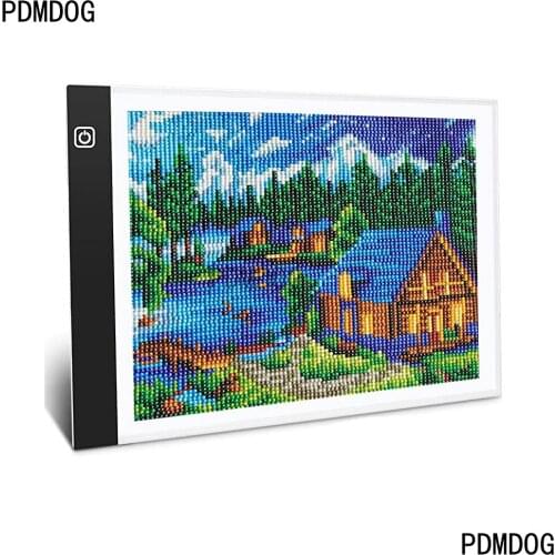 5D DIY Diamond Painting A3 A4 A5 LED Copy Board Tool Diamond Embroidery Mosaic Light Tablet Pad Accessories With scale