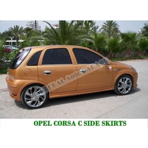 For Opel Corsa C 2000-2006 Side Skirt Sill Trim Car Styling Auto Accessory Universal Spoiler Mud Flaps Lip Splitter Bumper Roof