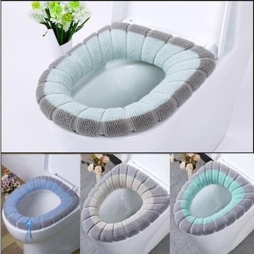 Universal Warm Soft Washable Toilet Cover Cushion Set for Home Decoration Toilet Cushion Seat Cover Toilet Cover Accessories