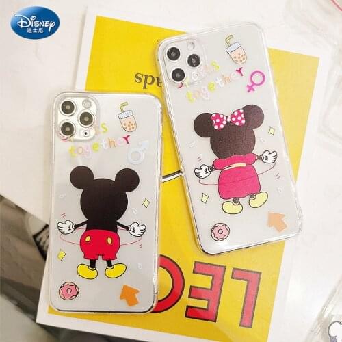 DISNEY 2021 Minnie Silicone Case for IPhone 11 Pro Xs Max Official Liquid Silicon 360 Full Cover zz0510